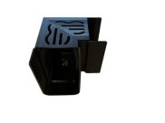 Slimline 65 Threshold Channel Corner Black Aluminium Grate
