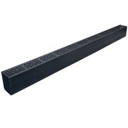 Slimline 65 Threshold Channel x 1m Black Aluminium Grate
