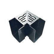 Slimline 65 Threshold Channel Corner Aluminium Grate