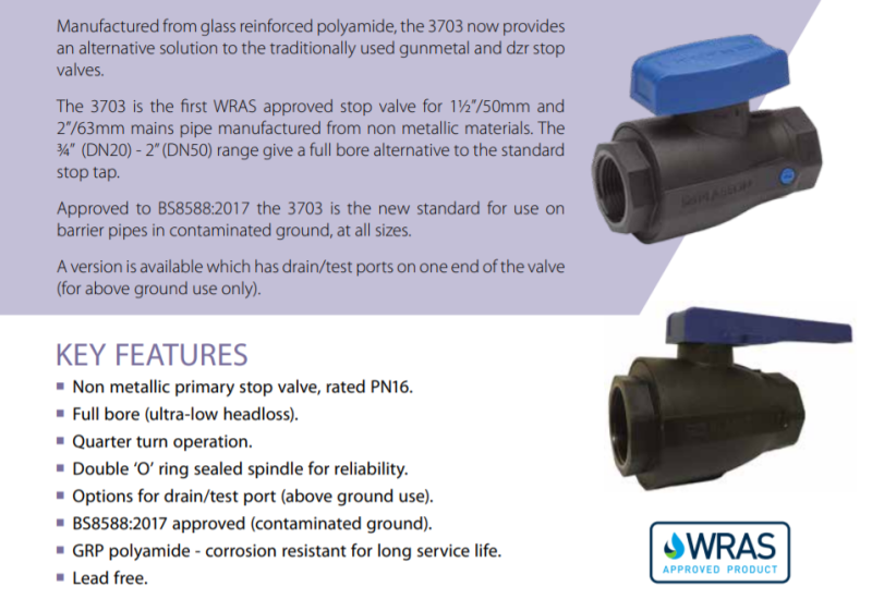 63mm Mains Stop Valve Above & Below Ground